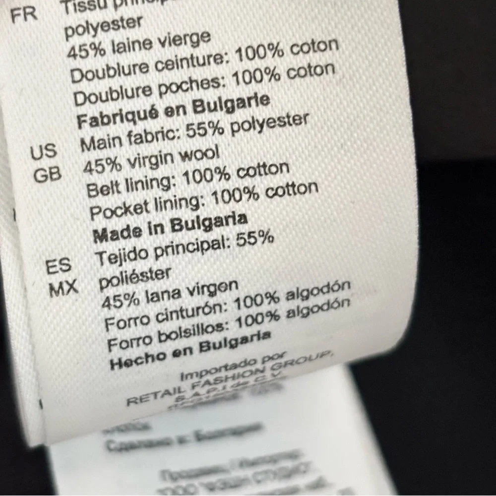 Sandro Wide Leg Cuffed Hem Black Trouser Pants Women's Size 40 - Picture 10 of 12